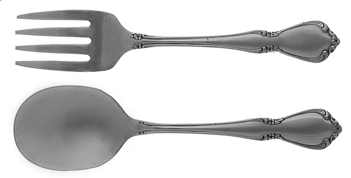 Chateau (Stainless, Glossy) 2 Pc Baby Set (BF, BS) by Oneida Silver-1
