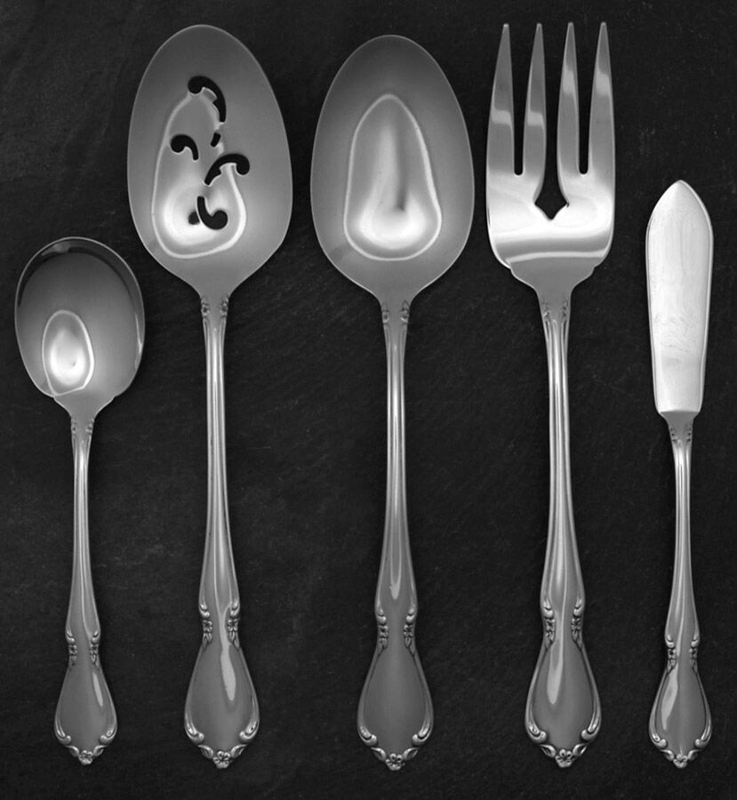 Chateau (Stainless, Glossy) 5 Piece Hostess Set by Oneida Silver-1