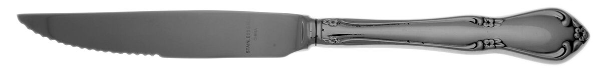 Chateau (Stainless, Glossy) Steak Knife Individual Hollow, Serrate HC by Oneida Silver-1