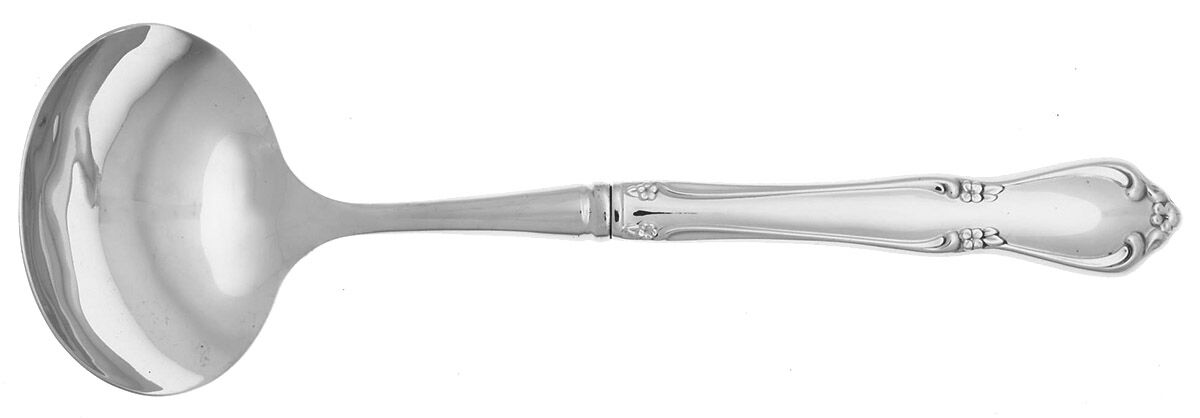 Chateau (Stainless, Glossy) Gravy Ladle with No Spout Stainless Bowl HC by Oneida Silver-1
