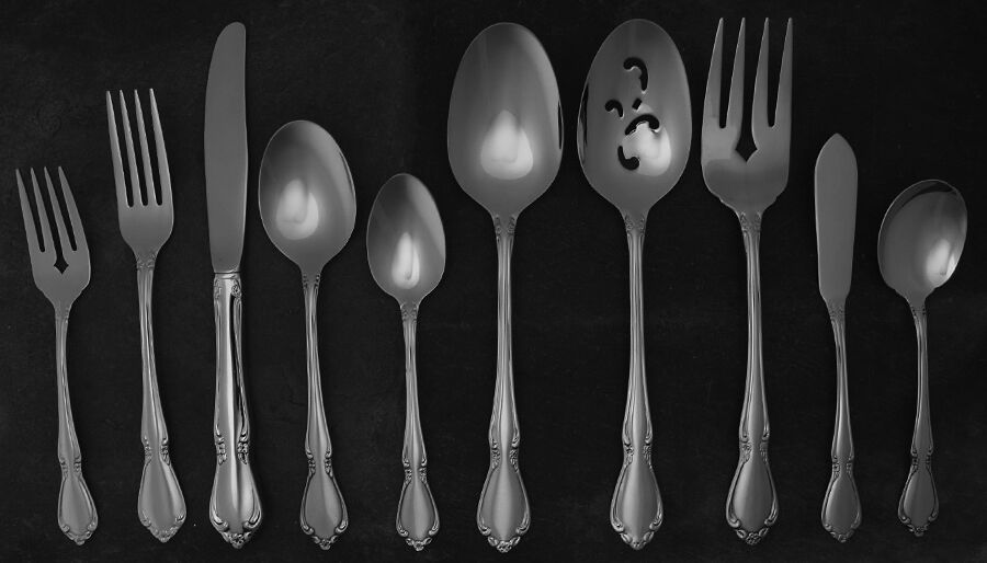 Chateau (Stainless, Glossy) 45 Piece Starter Set by Oneida Silver-1