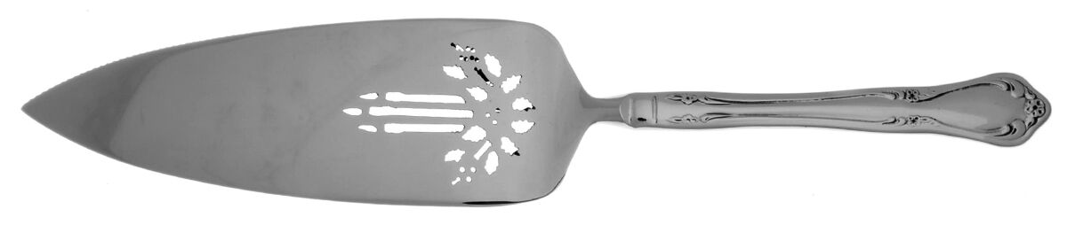 Chateau (Stainless, Glossy) Pierced Holiday Pie Server Stainless Blade HC by Oneida Silver-1