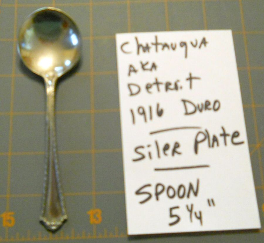 Chatauqua (Silverplate, 1916) Round Bowl Soup Spoon (Bouillon) by Oneida Silver-1