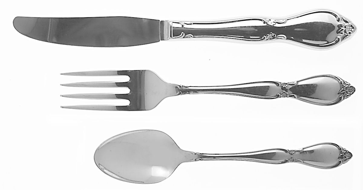 Chatelaine (Stainless) 3 Piece Youth Set (Knife, Fork & Spoon) by Oneida Silver-1