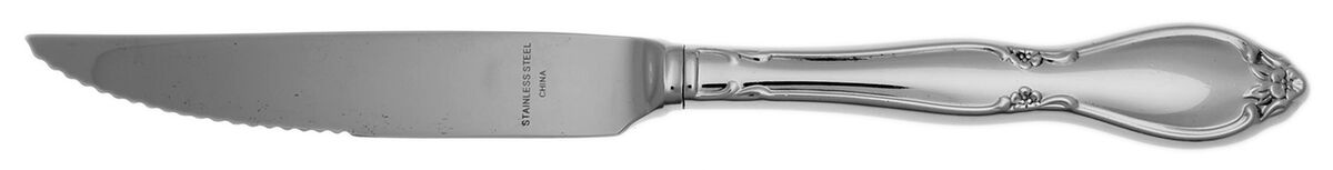 Chatelaine (Stainless) Steak Knife Individual Hollow, Serrate HC by Oneida Silver-1