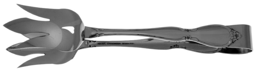 Chatelaine (Stainless) Solid Lettuce Tongs by Oneida Silver-1