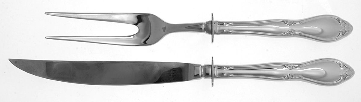 Chatelaine (Stainless) Small Stainless Blade 2-Piece Steak Carving Set by Oneida Silver-1