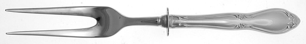 Chatelaine (Stainless) Small Steak Carving Fork with Stainless Prongs by Oneida Silver-1