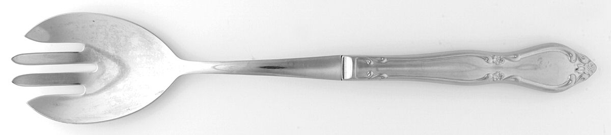 Chatelaine (Stainless) Hollow Handle Salad Serving Fork by Oneida Silver-1