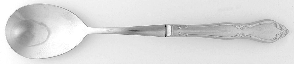 Chatelaine (Stainless) Hollow Handle Salad Serving Spoon by Oneida Silver-1