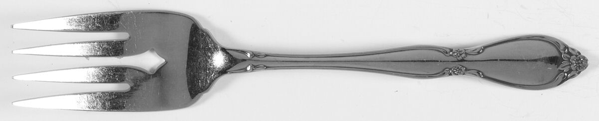 Chatelaine (Stainless) Medium Solid Cold Meat Serving Fork by Oneida Silver-1