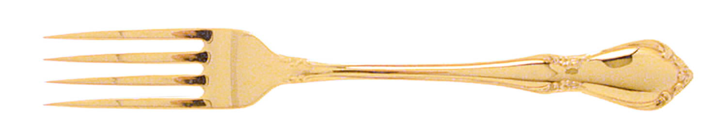 Chateau (Gold Electroplate) Fork by Oneida Silver-1