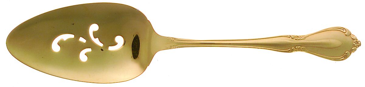 Chateau (Gold Electroplate) Pierced All Stainless Pie Server by Oneida Silver-1
