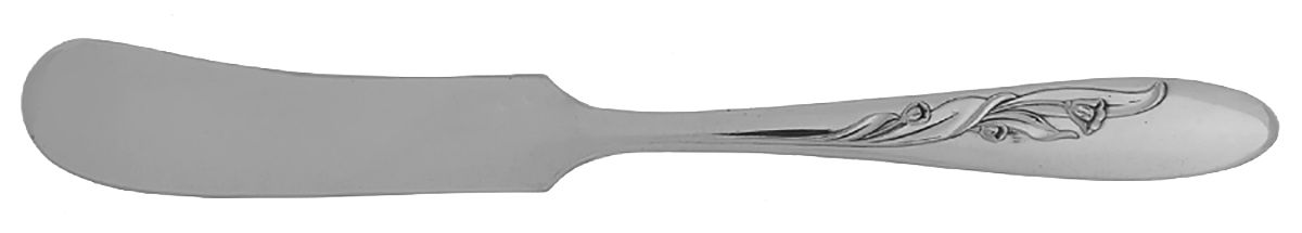 Cherie (Silverplate, 1957) Flat Handle Butter Spreader by Oneida Silver-1