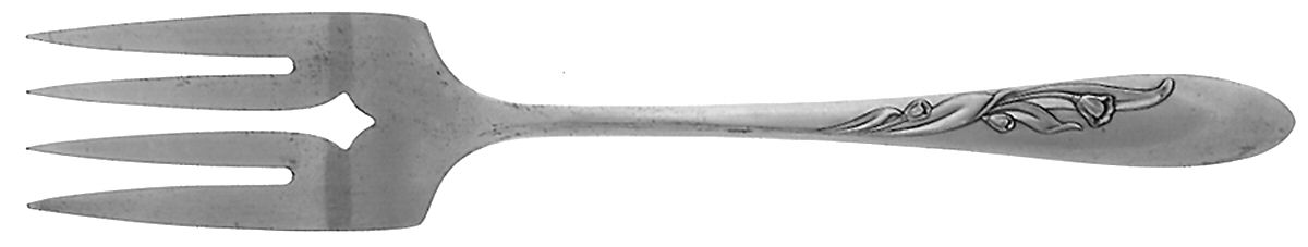 Cherie (Silverplate, 1957) Medium Solid Cold Meat Serving Fork by Oneida Silver-1