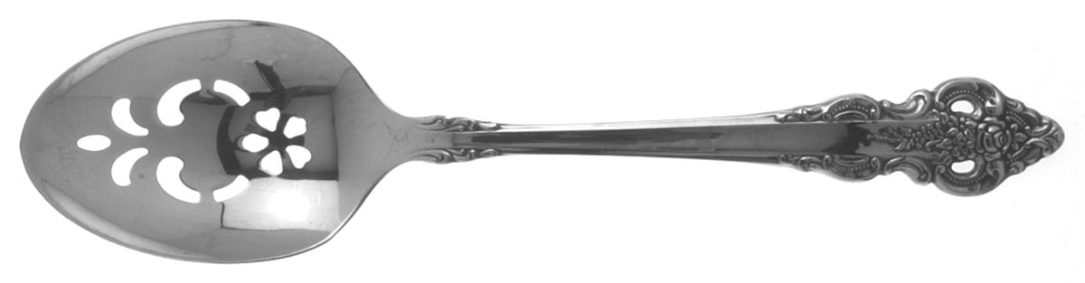 Cherbourg (Stainless, Community) Pierced Tablespoon (Serving Spoon) by Oneida Silver-1