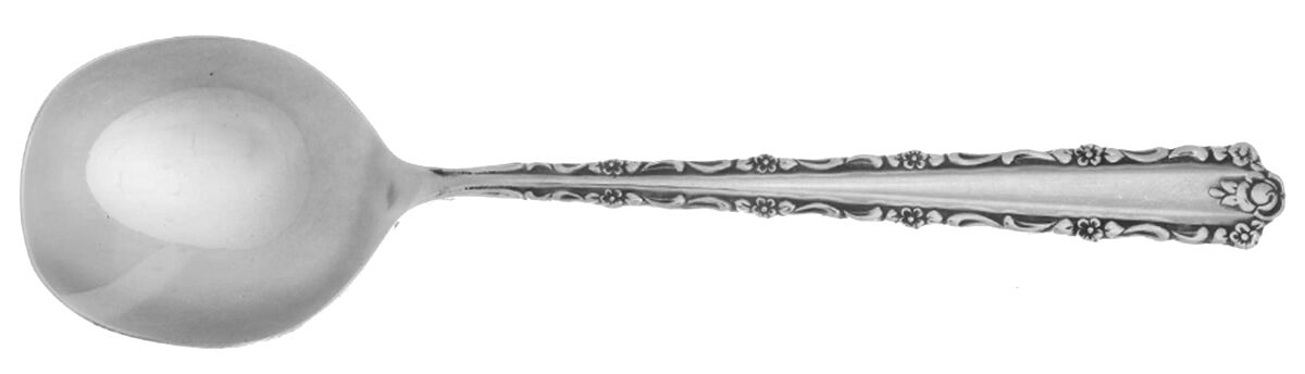 Cherie (Stainless) Round Bowl Soup Spoon (Cream Soup) HC by Oneida Silver-1