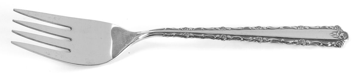 Cherie (Stainless) Medium Solid Cold Meat Serving Fork by Oneida Silver-1
