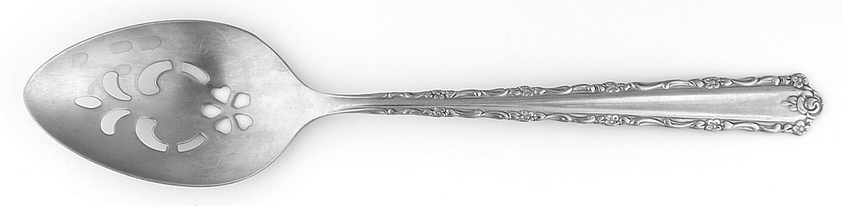 Cherie (Stainless) Pierced Tablespoon (Serving Spoon) by Oneida Silver-1