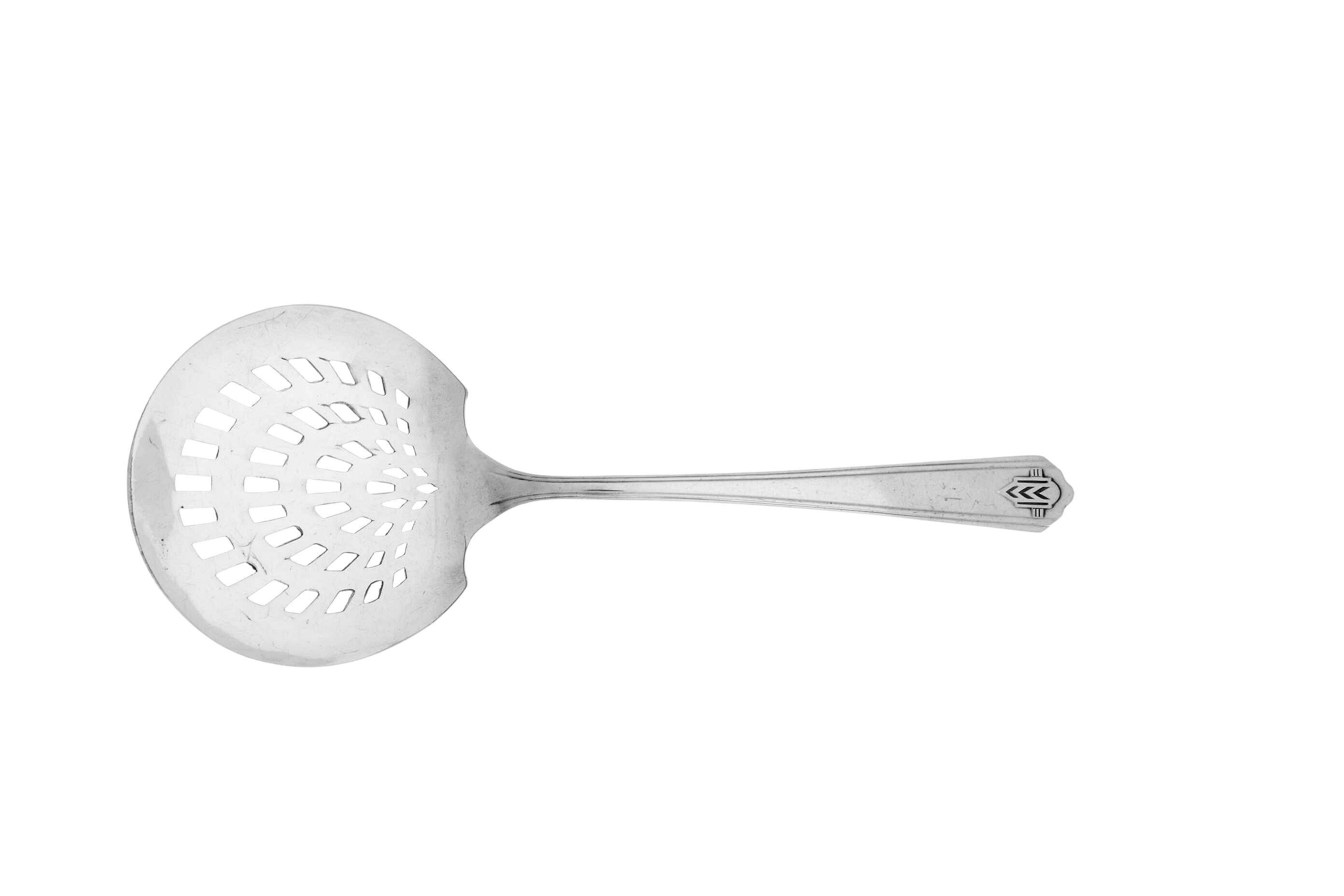Chevron (Silverplate, 1930) Tomato Server, Solid Piece by Oneida Silver-1