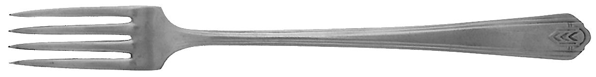 Chevron (Silverplate, 1930) Grille Fork (Viande) by Oneida Silver-1