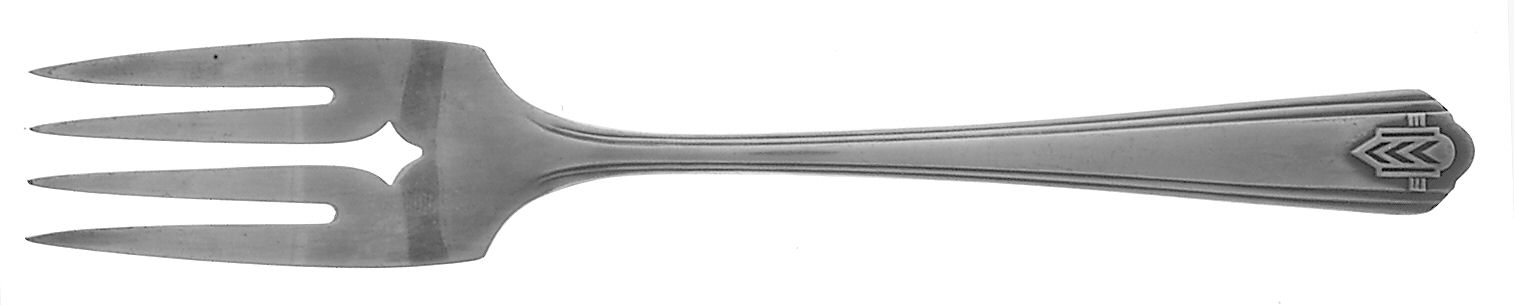 Chevron (Silverplate, 1930) Individual Salad Fork by Oneida Silver-1