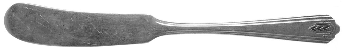 Chevron (Silverplate, 1930) Flat Handle Butter Spreader by Oneida Silver-1