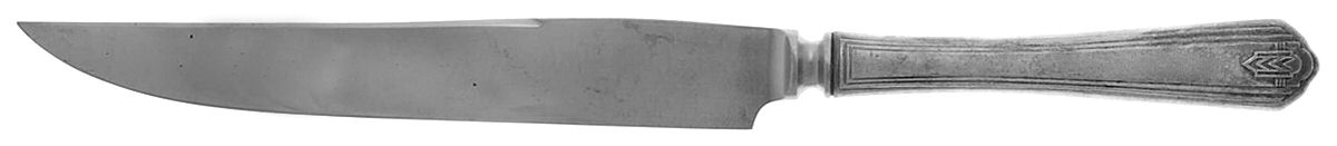 Chevron (Silverplate, 1930) Small Steak Carving Knife with Stainless Blade by Oneida Silver-1