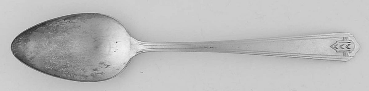 Chevron (Silverplate, 1930) Place/Oval Soup Spoon by Oneida Silver-1
