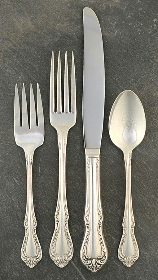 Chalice-Harmony (Silverplate, 1958) 4 Piece Place Setting by Oneida Silver-1