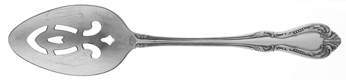 Chalice-Harmony (Silverplate, 1958) Pierced Tablespoon (Serving Spoon) by Oneida Silver-1
