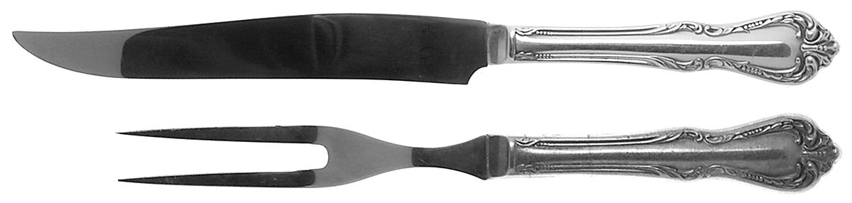 Chalice-Harmony (Silverplate, 1958) Small Stainless Blade 2-Piece Steak Carving Set by Oneida Silver-1