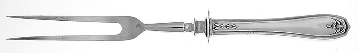Chippendale (Silverplate, 1919) Large Stainless-Prong Roast Carving Fork by Oneida Silver-1