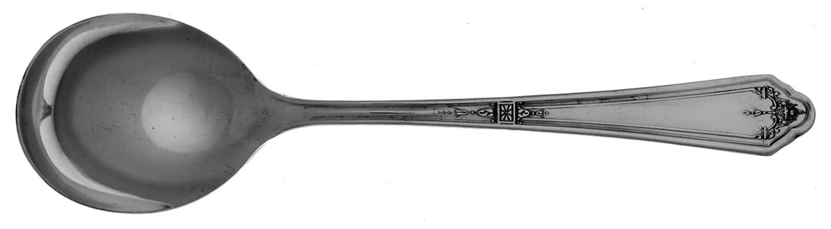 Chatelaine-Sonia (Silverplate, 1930) Round Bowl Soup Spoon (Gumbo) by Oneida Silver-1