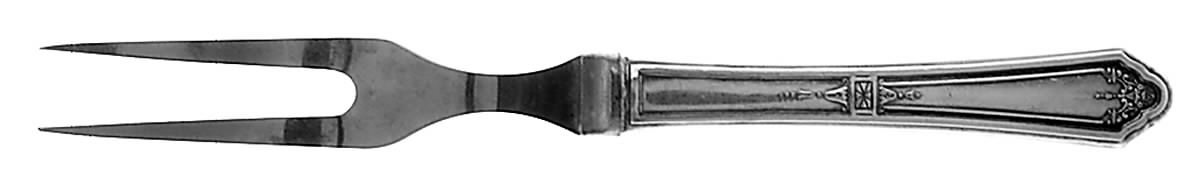 Chatelaine-Sonia (Silverplate, 1930) Small Steak Carving Fork with Stainless Prongs by Oneida Silver-1