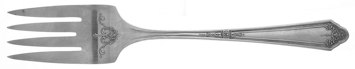 Chatelaine-Sonia (Silverplate, 1930) Medium Solid Cold Meat Serving Fork by Oneida Silver-1