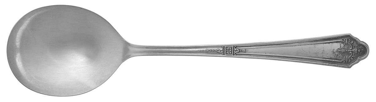 Chatelaine-Sonia (Silverplate, 1930) Round Bowl Soup Spoon (Cream Soup) by Oneida Silver-1