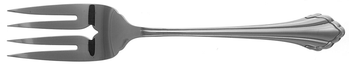 Clarette (Stainless) Medium Solid Cold Meat Serving Fork by Oneida Silver-1