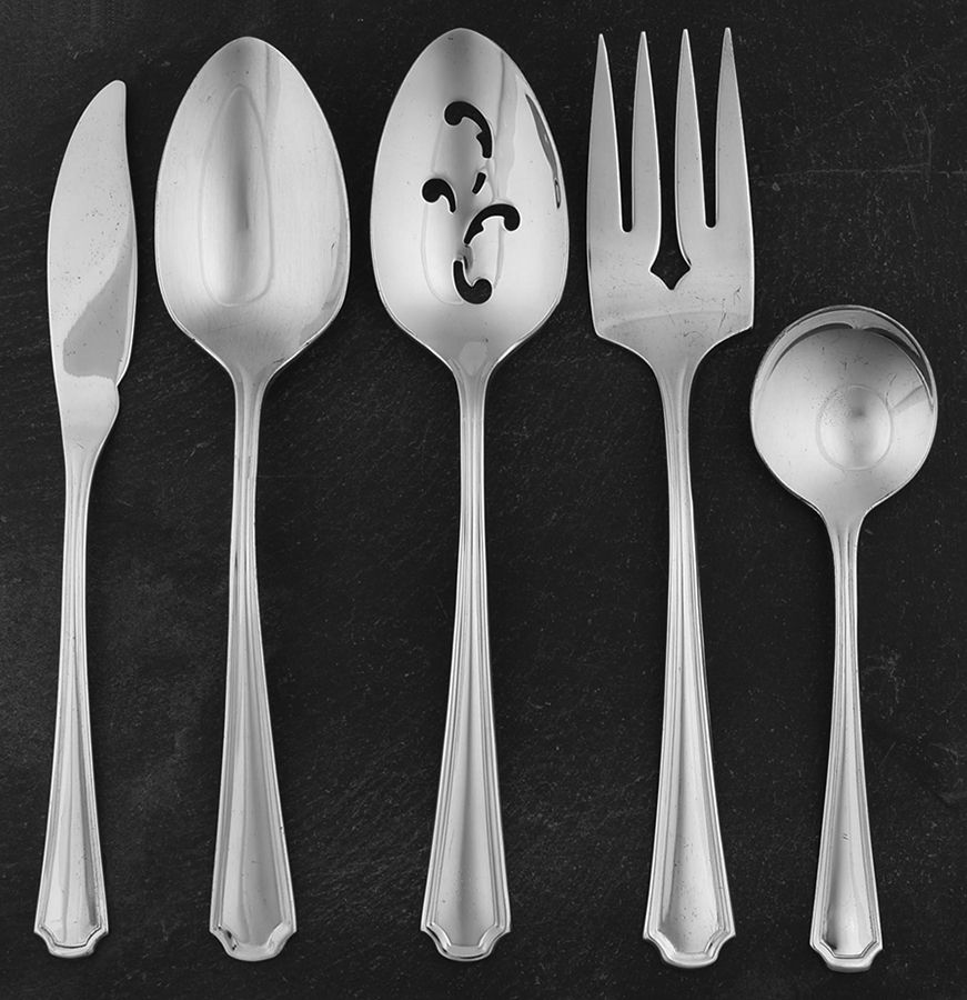 Clairhill-Fairhill (Silverplate, 1978) 5 Piece Hostess Set by Oneida Silver-1