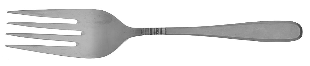 Classic Mood (Stainless, Northland) Large Solid Cold Meat Serving Fork by Oneida Silver-1