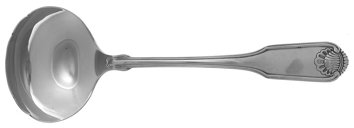 Classic Shell (Stainless) Solid Gravy Ladle by Oneida Silver-1
