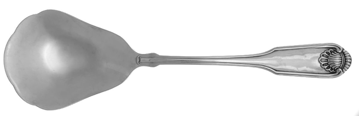 Classic Shell (Stainless) Solid Smooth Casserole Spoon by Oneida Silver-1