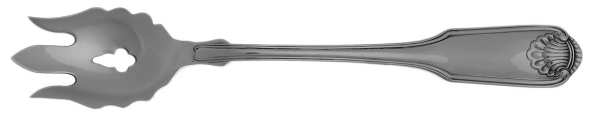Classic Shell (Stainless) Vegetable Serving Fork Solid  HC by Oneida Silver-1