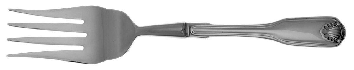 Classic Shell (Stainless) Cold Meat Fork Large, Stainless Tines HC by Oneida Silver-1