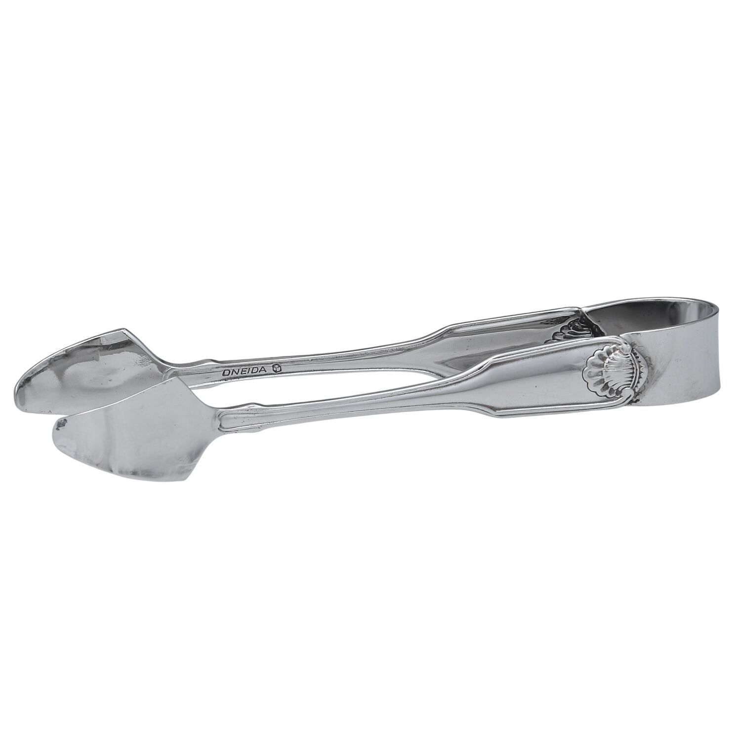 Classic Shell (Stainless) Sugar Tongs Solid HC by Oneida Silver-1