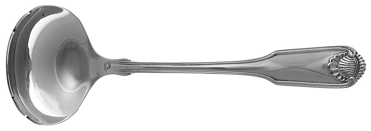 Classic Shell (Stainless) Solid Gravy Ladle by Oneida Silver-1