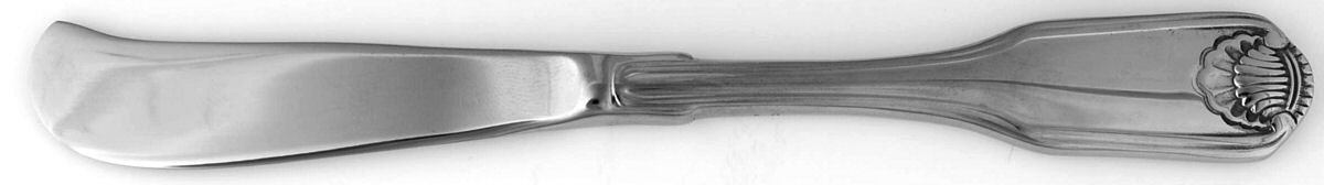 Classic Shell (Stainless) Solid Handle Paddle Butter Spreader by Oneida Silver-1