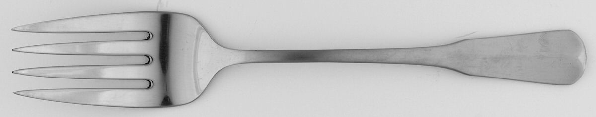 Colonial Artistry (Stainless) Medium Solid Cold Meat Serving Fork by Oneida Silver-1