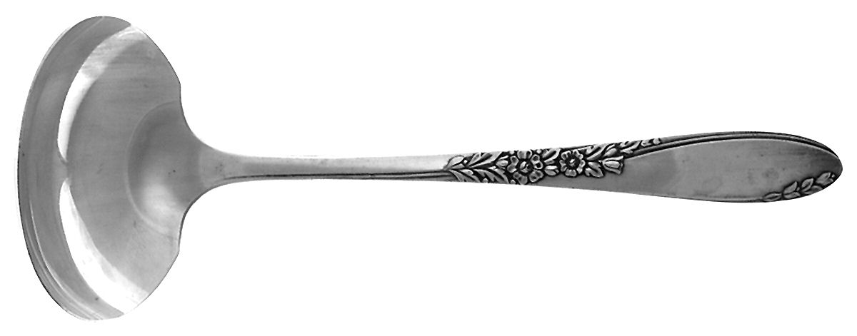 Country Lane (Silverplate, 1954) Solid Gravy Ladle by Oneida Silver-1