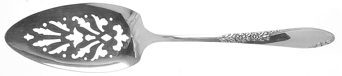 Country Lane (Silverplate, 1954) Solid Pierced Pie Server by Oneida Silver-1